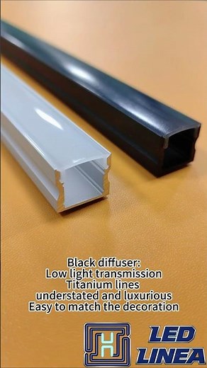 Architectural Linear Lighting. Black vs. White LED Profile Diffusers.