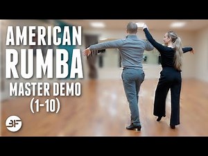 American Rumba Dance Demo | Basic Rumba Steps for Beginners (1-10)