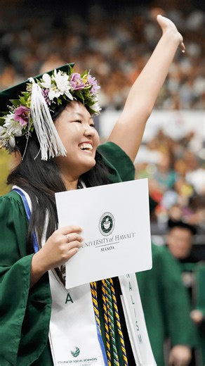 🌈 Still feeling so proud of our Spring 2025 grads! We hope your commencement ceremony is a moment you'll remember forever - YOU DID IT! 💚 | University of Hawaii at Manoa