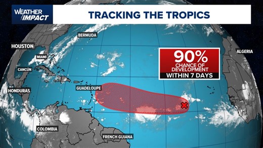 Tropical update: Tracking what will likely become the next named storm in the Atlantic