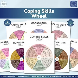 Coping Skills Wheel Print: A Feelings Chart for Emotional Regulation & Mental Health DIGITAL DOWNLOAD - Etsy