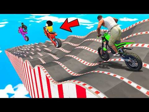 SHINCHAN AND FRANKLIN TRIED THE IMPOSSIBLE LONGEST BUMPY ROADS PARKOUR CHALLENGE GTA 5