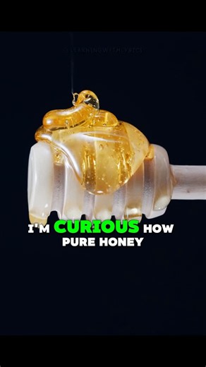 Learning with Lyrics! on Instagram: "How come pure honey never spoils? 🐝🍯 Pure honey never spoils because its unique combination of low water content, high acidity, and the presence of hydrogen peroxide creates an environment that is inhospitable to microorganisms like bacteria and fungi. The low moisture prevents microbes from surviving, while the acidic pH makes it a hostile environment, and the hydrogen peroxide acts as a natural antiseptic! #science #physics #honey #bee #bees
