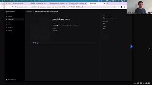 【Mastra】使用 TypeScript 构建和部署你的首个 AI Agent - March 6, 2025 Workshop