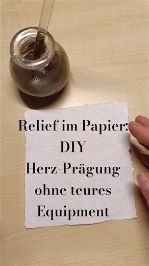 Relief im Papier: DIY Herz-Prägung ohne teures Equipment #shorts #prägen #herz