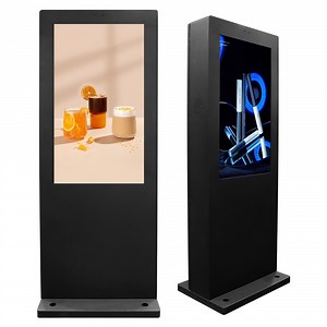 [Hot Item] IP55 Waterproof Intelligent Split Screen Free Standing Signs Advertising Outdoor Digital Signage and Display Kiosks