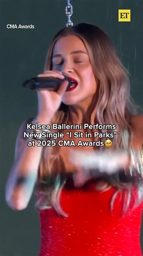 1.1M views · 8.5K reactions | Kelsea Ballerini brought us to ‘Mount Pleasant’ – debuting her song, ‘I Sit in Parks,’ during a rain-soaked performance at the CMA Awards. ❤️ | Entertainment Tonight | Facebook