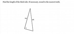 Find the length of the third side. If necessary, round to the n... | Filo