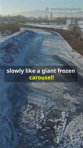 Natural ice circles that forms in the rivers | #facts #shorts