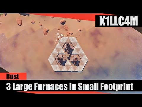Base Build - 3 Large Furnaces in Small Footprint | Rust