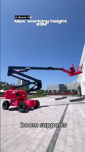 HA21JE Electric Articulating Boom Lift Demo: 23M Working Height & Superior Maneuverability #factory