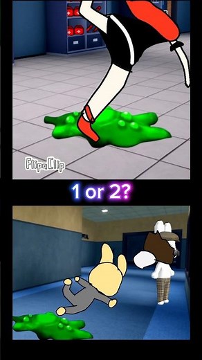 1 or 2? || Slime 😱 || og : mcphonz(tiktoker) || #animalhospital #memes #anime #tweening #gacha #heat