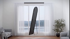 NEWBULIG Full Body Mirror with Stand, Floor Mirror Standing Mirror 71” x 30”, Black