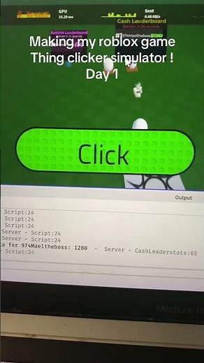 Day 1 Making my roblox game : Thing clicker simulator ! #roblox #robloxstudio #robloxgames #release