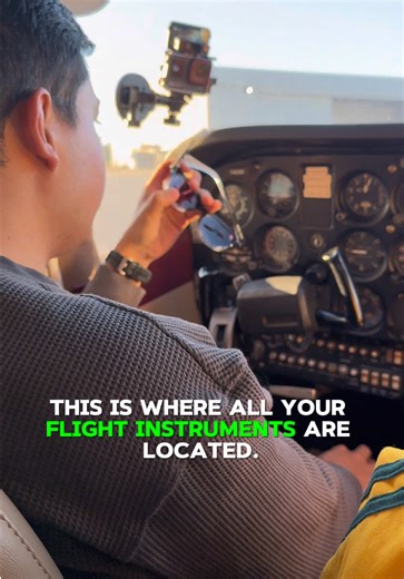 Meet the aircraft’s “six-pack” — the core flight instruments every pilot learns first. These tell you your speed, altitude, attitude, heading, and more. #pilot #aviation #flighttraining #studentpilot #aircraft