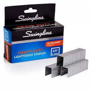 Swingline LightTouch Heavy Duty Staples, 5/8" Leg Length, 2,500 Per Box