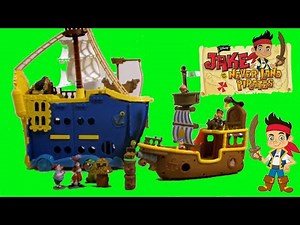 JAKE AND THE NEVERLAND PIRATES TOYS Jake and ship Bucky battle Hook in the Mighty Colossus