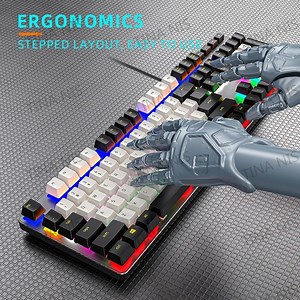 [Hot Item] Cx22 Aluminum Mechanical Gaming Keyboard and Mouse 7200dpi Gaming Mouse RGB Backlit Red Blue Switch Gaming Keyboard Mouse Combo