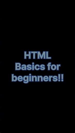 HTML Basics in 40 seconds 🚀 || Specially for beginners || #html #code #shorts