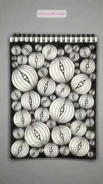 Circle Doodle Tutorial Zentangle Art #art #drawing #inspiration #zentangle #doodle #shorts