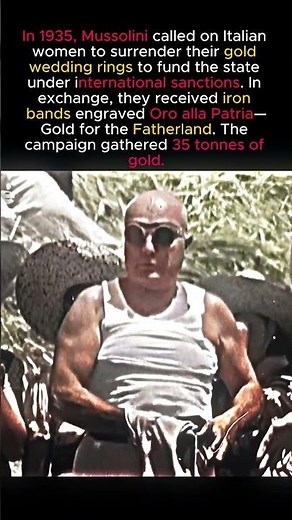 When Mussolini Asked Italians to Give Up Their Wedding Rings #history #ww2 #ww2history