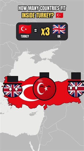 How Many Countries Fit Inside Turkey? 🇹🇷🤯 #geography #countryballs #history #edit