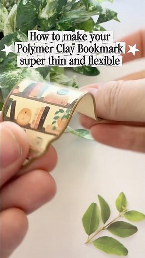 Polymer Clay Bookmark tip! Roll clay to 1mm or less for thin, flexible pieces #polymerclaytutorial