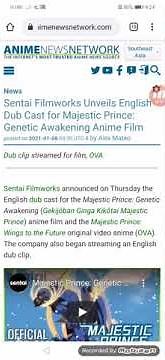 Sentai Filmworks Unveils English Dub Cast for Majestic Prince: Genetic Awakening Anime Film