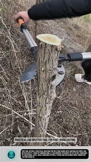 Practical Log Splitter Tool for Fast Wood Cutting #tools