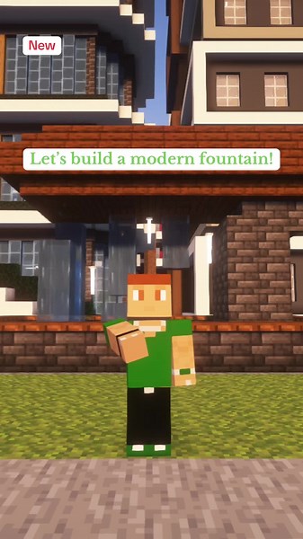 How to Build a Modern Fountain in Minecraft