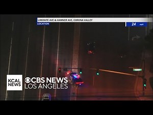 CHP officer crashes during stolen car pursuit in Riverside County