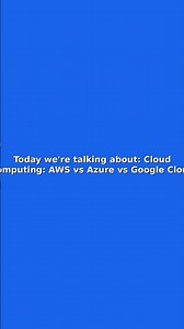 Cloud Computing: AWS vs Azure vs Google Cloud - Explained in 45s ⚡