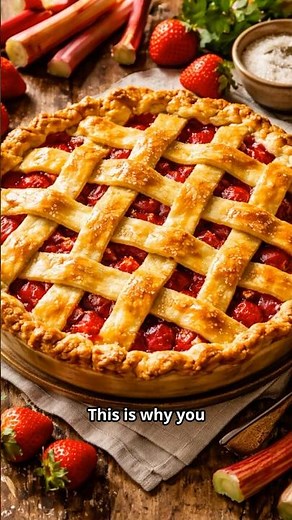 Strawberry Rhubarb Pie Baking Tutorials Step By Step Instructions #shorts #food #quickrecipe