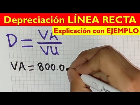Como calcular la DEPRECIACION en LINEA RECTA