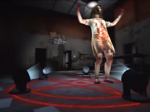 小熊flippy 恐怖游戏《噩梦的开始》用五芒星法阵搞定广场舞萝莉！【午夜熊】