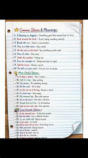 Important Idioms and phrases asked in previous years exams | idioms and phrases | english grammar