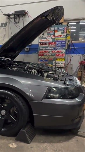 Supercharged 2003 Mustang GT Screaming on the Dyno