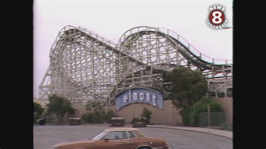 Belmont Park's Giant Dipper Roller Coaster in 1982