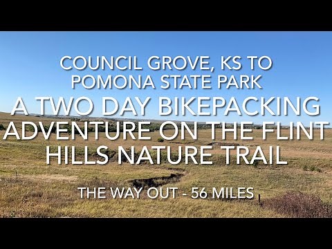 Bikepacking On The Flint Hills Nature Trail - Council Grove, KS - Pomona State Park - 56 Miles