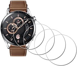 Screen Protector for HUAWEI Watch GT 3 GT3 46mm smartwatch【Not for Huawei GT 3 pro】 [4 Pack] Tempered Glass Anti-Scratch Bubble-Free Easy Installation