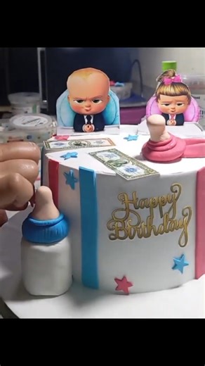 baby girl boss cake design#trending short#cake