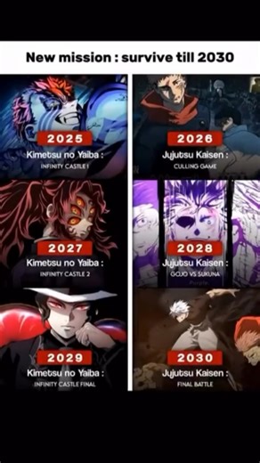 Anime Fans Have One Mission… Survive Till 2030 💀🔥 #jjk #demonslayer #shorts