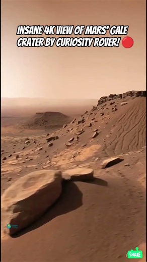 INSANE 4K View of Mars’ Gale Crater by Curiosity Rover! 🚀🔴#space