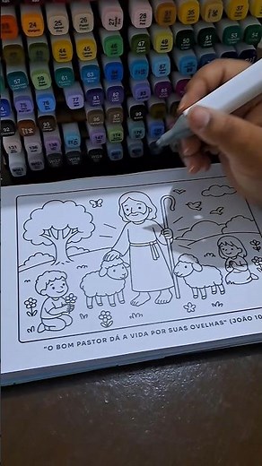 colorindo desenho católico 27 - Jesus Bom Pastor