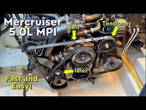 Mercruiser 5.0L MPI Idler and tensioner pully replacement with serpentine belt