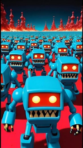 🤖 Attack of a Million Killer Robots on the Blood‑Red Planet 😱 #horror #horrorshorts
