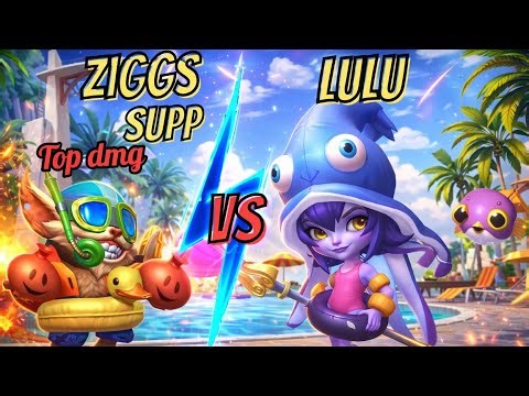 Ziggs SUPPORT vs Lulu 💣 | WTF DAMAGE & SUPPORT DIFF