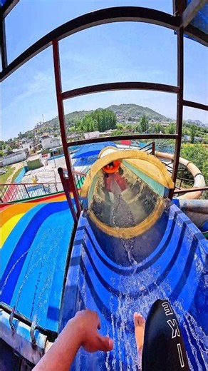 bella ciao water park slide lovely mountain chasing POV 🤩 #waterpark #slide #swimming #waterfun