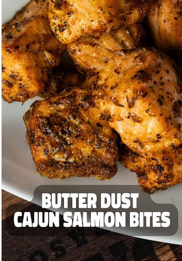 Delicious Butter Dust Cajun Salmon Bites Recipe