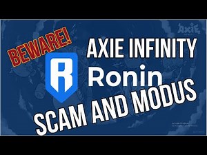 Axie Infinity Scam modus | Beware fake Ronin Wallet
